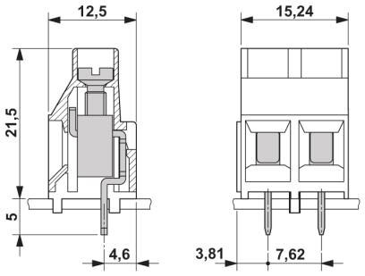 Клеммы для печатной платы MKDSV 5/ 2-7,62