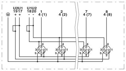 Коробка датчика и исполнительного элемента SACB-4/ 4-C SCO