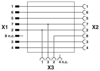 Y-разветвитель SAC-8PY-M/2XF BK 2-PSR