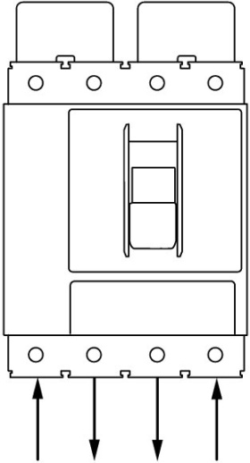 N4-4-1250-S1-DC Выключатель-разъединитель, 1250А, 4 полюса, 1000В DC 3 позиции
