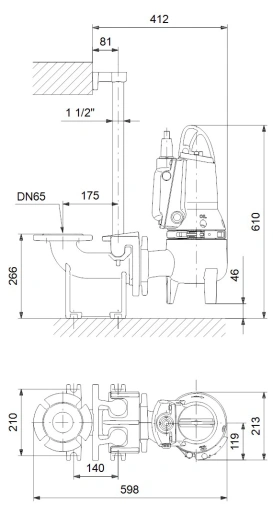 Дренажный насос autoadapt Grundfos SLV.65.65.11.E..2.50B 96882686