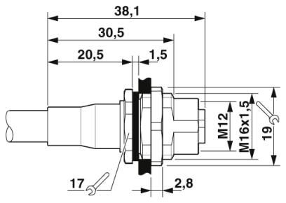 Сетевой кабель VS-M12FSBP-OE-94C-LI/2,0