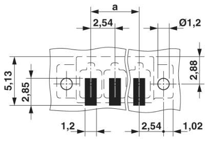 Разъем печатной платы MCV 0,5/16-G-2,54 SMD R72