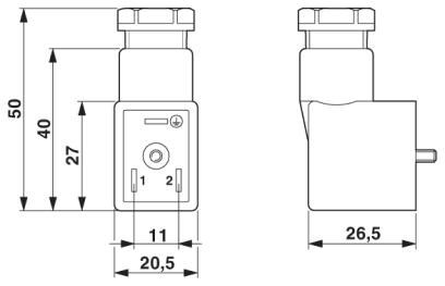 Штекерный модуль для электромагнитного клапана SACC-V-3CON-PG9/BI