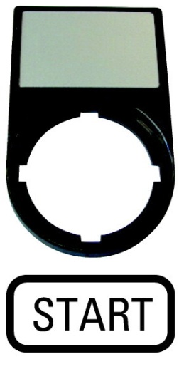 Шильдик "START" с держателем 30х50, цвет черный M22S-ST-GB1