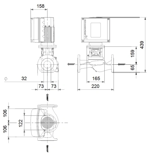Центробежный насос Grundfos TPE3 32-120 S-A-F-A-BQQE-CAB 99272235