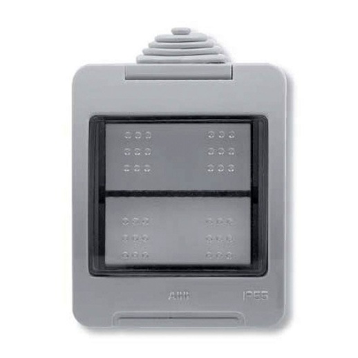 ABB Zenit//Stylo Коробка IP55 для открытой установки на 2 модуля, серая, N3291