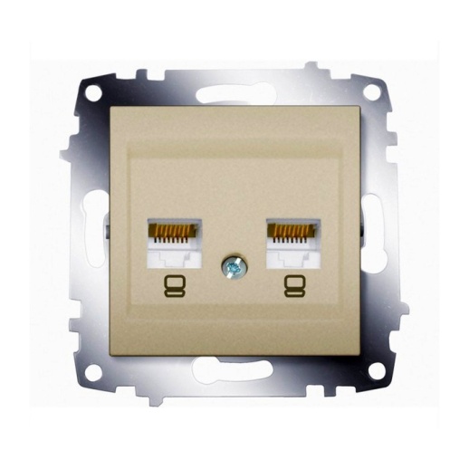 Розетка ABB COSMO, скрытый монтаж, титан, 619-011400-248