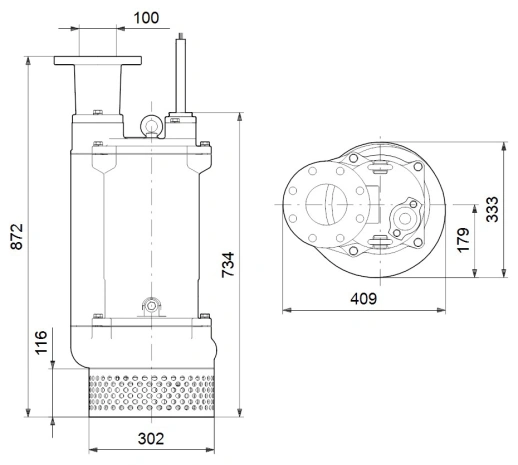 Дренажный насос Grundfos DWK.O.13.100.55.5.0D 96922655
