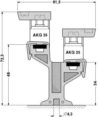 Соединительные клеммы AKG 35 GNYE