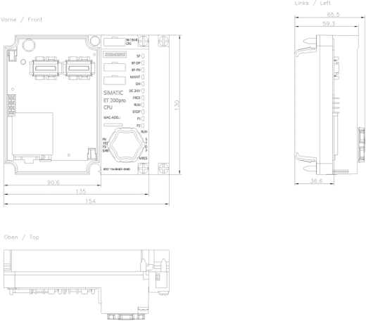Модуль центрального процессора 6ES7154-8AB01-0AB0
