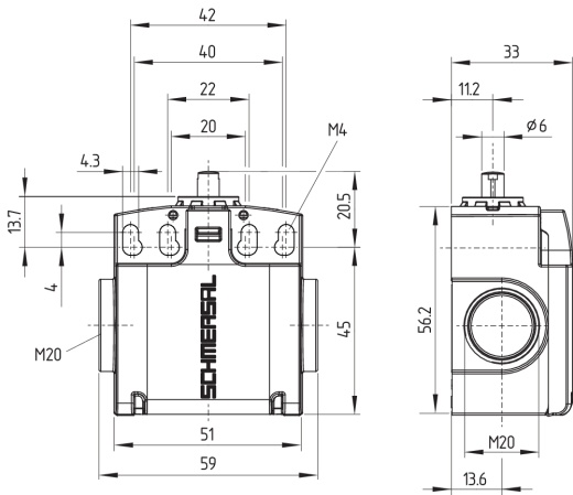Kонцевой выключатель безопасности Schmersal PS226-Z12-K230