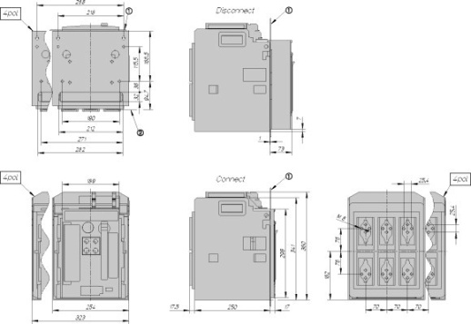 IZMX16B4-P10W-1 Воздушный автоматический выключатель, 4П, 1000А, 42кА, LSI, дисплей, ф-ии измерения, выкатной