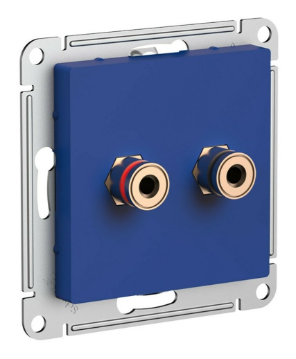 Аудиорозетка Systeme Electric ATLASDESIGN, скрытый монтаж, аквамарин