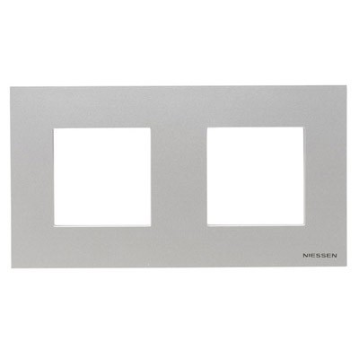 Рамка 2 поста ABB ZENIT, серебристый, N2272 PL