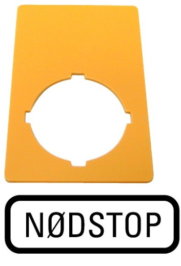 Знак, аварийная остановка , желтый, ГхШ = 50x33mm , NODSTOP M22-XZK-DK99