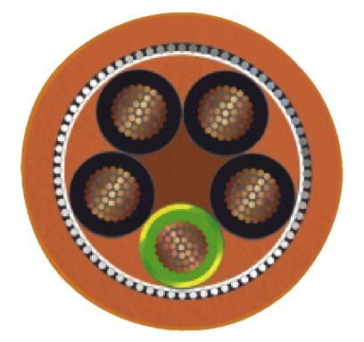 Силовой кабель SAC-5P-M12MSK/ 3,0-PUR PE SH