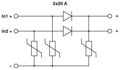 Диод TRIO2-DIODE/12-24DC/2X20/1X40
