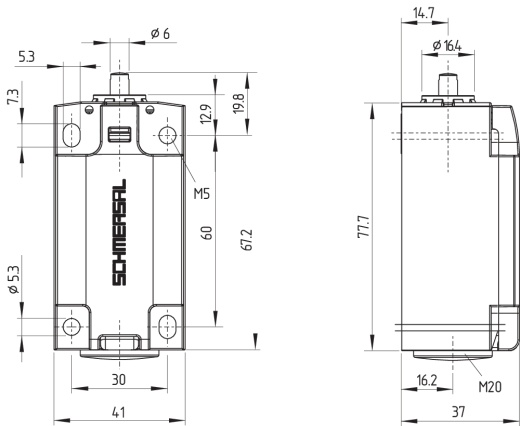 Kонцевой выключатель безопасности Schmersal PS316-T12-S200