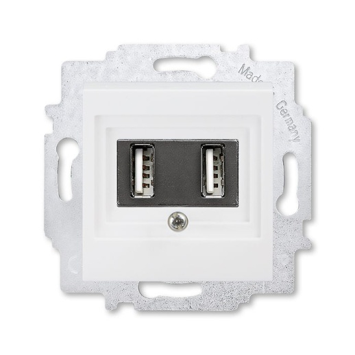 Розетка USB ABB LEVIT, скрытый монтаж, белый, 5014H-A00040 03W