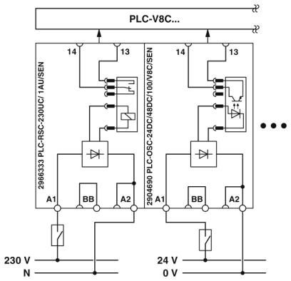Модуль расширения PLC-V8C/SC-24DC/EM