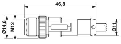 Кабель для датчика / исполнительного элемента SAC-4P-MS/ 2,0-186 SCO