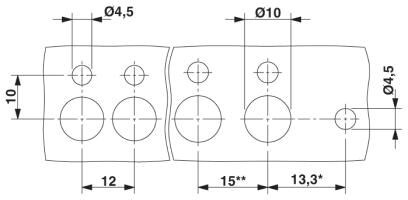 Проходная клемма UWV 16-POT/S