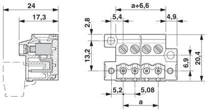 Разъем печатной платы MVSTBU 2,5/17-GFB-5,08