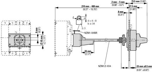 NZM1-XHB Комплект для главного выключателя , черная ручка , NZM 1