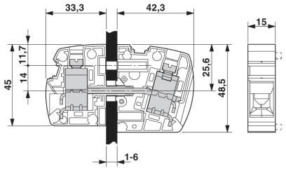 Проходная клемма UW 25/S