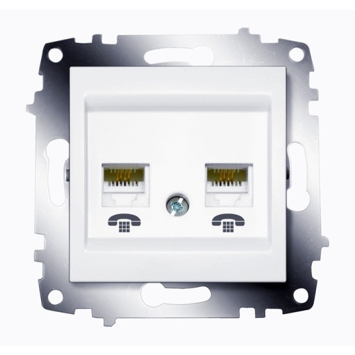 Розетка ABB COSMO, скрытый монтаж, белый, 619-010200-222