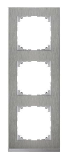 Рамка 3 поста MERTEN M-PURE DÉCOR, нержавеющая сталь