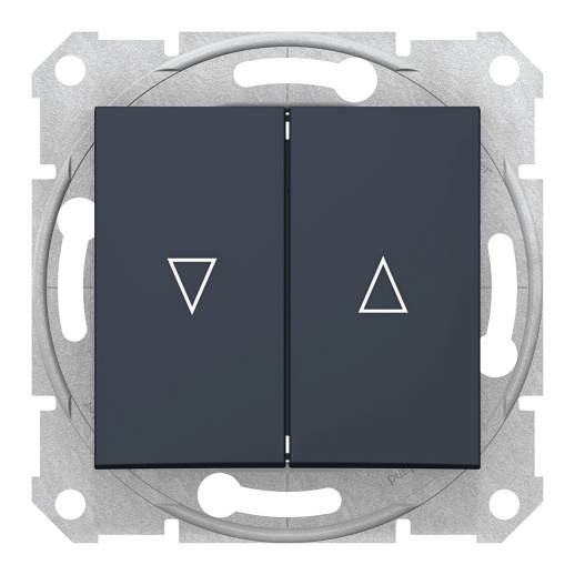 Выключатель для жалюзи 2-клавишный SEDNA, графит