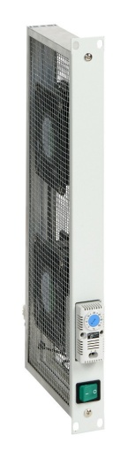 Вент.полка 19 с термост.2 Вент.1U 34Вт