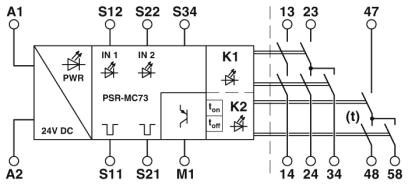 Реле безопасности PSR-MC73-5NO-1DO-24DC-SC