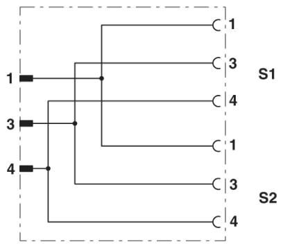 Y-разветвитель SAC-3P-M12Y/2XM 8FS VP