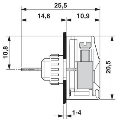 Проходная клемма VDFK 4 GNYE