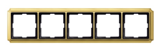 Рамка 5 постов MERTEN ANTIQUE, блестящая латунь