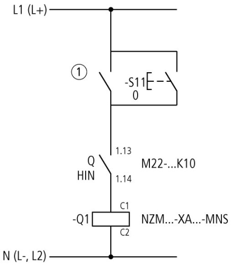 NZM3-XA-230AC-MNS Независимый расцепитель, 230 В АС,  NZM3