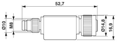 Адаптер SAC-4P-M 8MS-M12FS