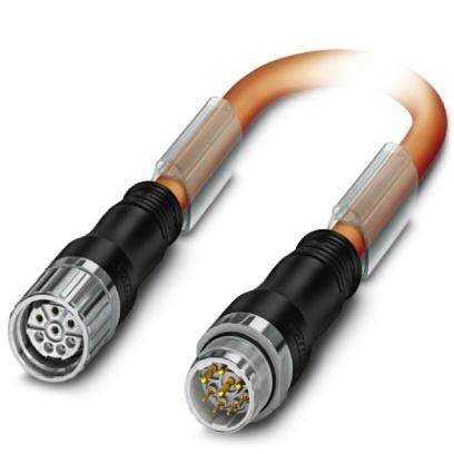 Штекерный разъем, пластиковая заливка с обеих сторон K-7E-M23 M9/2,0-D03/M23 F8