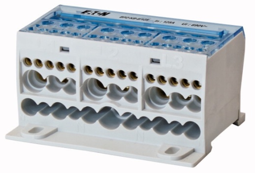 Распределительный блок, 125 А, 8 выходных клемм BPZ-KB-8/125