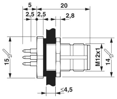 Проходная деталь SACC-DSI-MS-8CON-M12 SCO