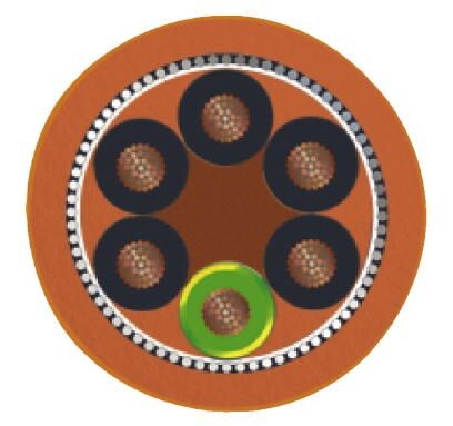 Силовой кабель SAC-6P-10,0-PVC/M12FSM PE SH