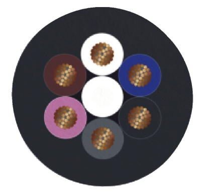 Магистральный кабель SAC-6P- 5,0-PURMC/M12FR