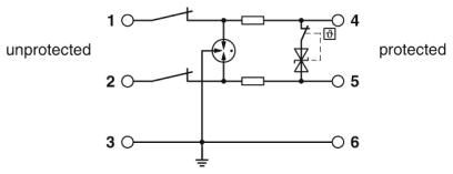 Устройство защиты от перенапряжений TTC-6-1X2-M-24DC-PT-I