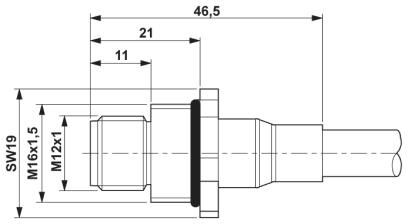 Встраиваемый соединитель для шинной системы SACCBP-M12MSB-5CON-M16/0,5-900