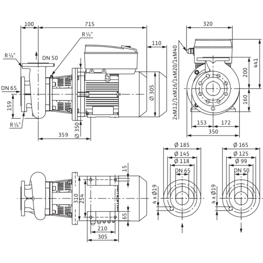 Блочный насос Wilo CronoBloc-BL-E 50/200-15/2-R1 2189984