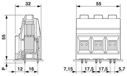 Клеммы для печатной платы MKDSP 50/ 5-17,5
