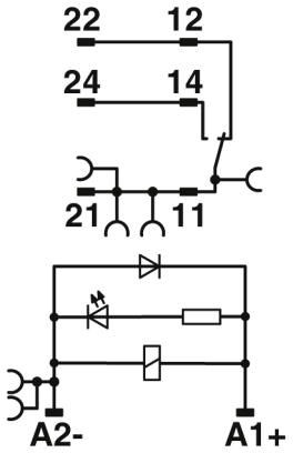 Релейный модуль RIF-1-RSC-LDP-12DC/1X21